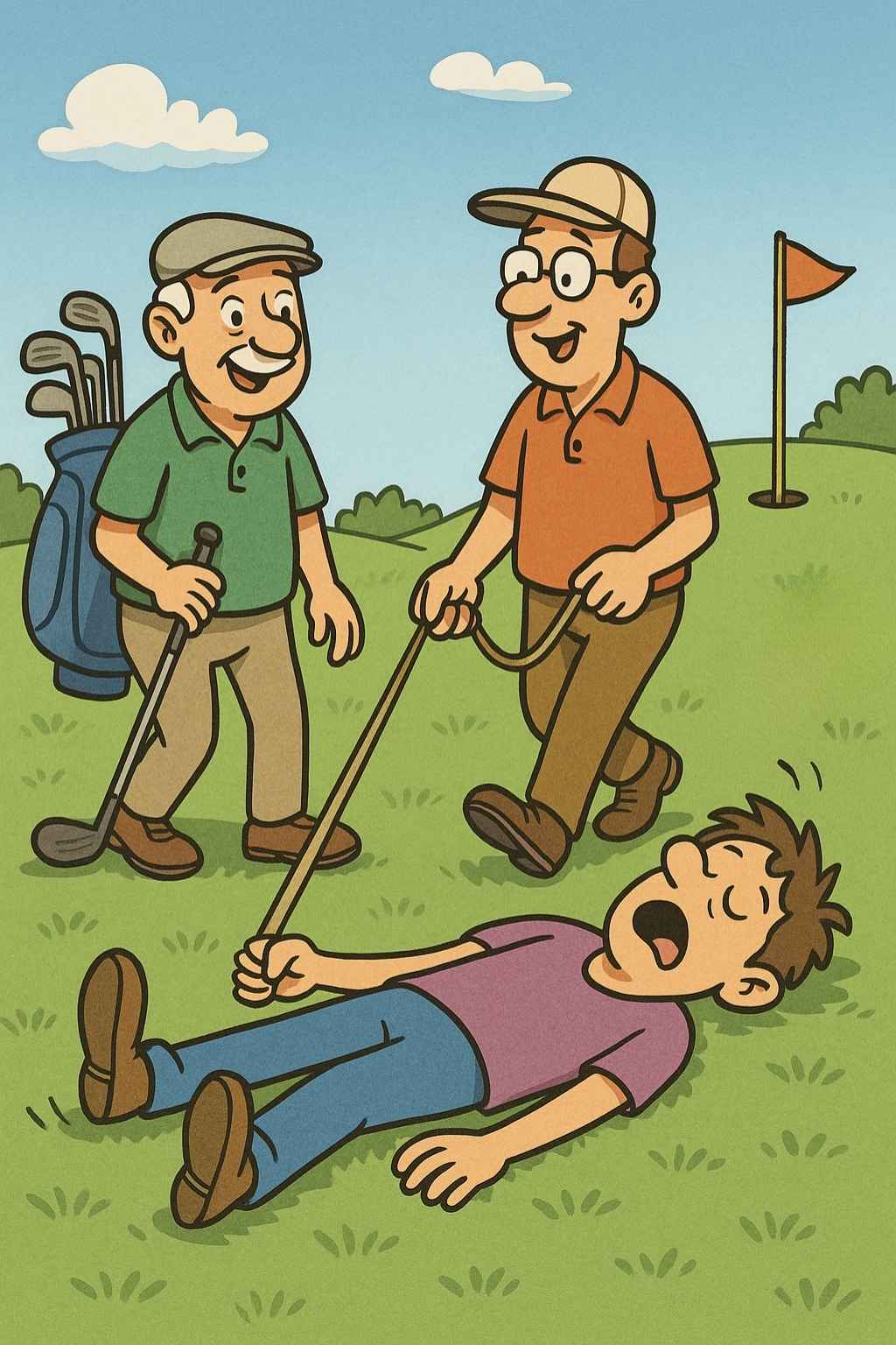 hit the ball, then drag Charlie
